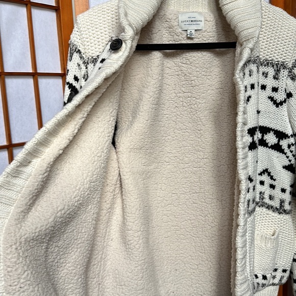 Lucky Brand Sherpa Lined Cardigan (M) - Picture 7 of 9